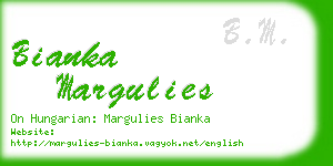 bianka margulies business card